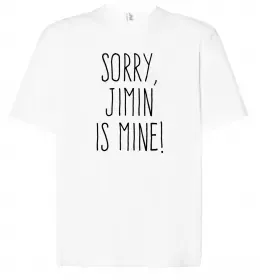Футболка Оверсайз Sorry Jimin is mine Білий фото