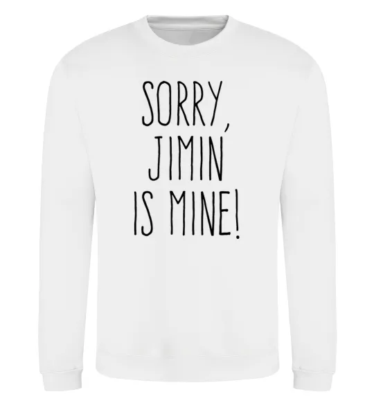 Свитшот Sorry Jimin is mine Белый фото