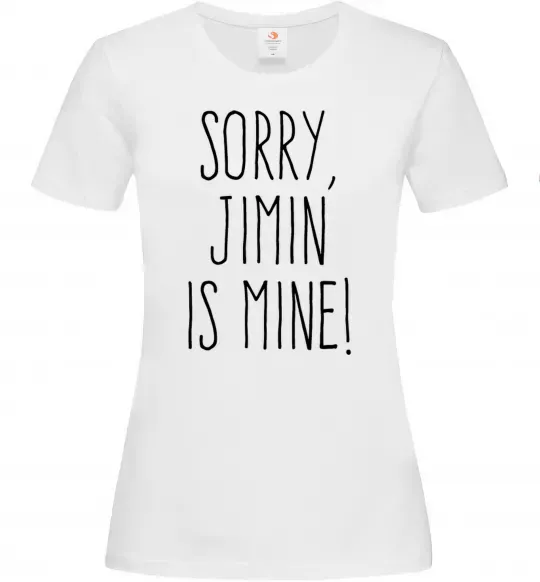 Жіноча футболка Sorry Jimin is mine Білий фото