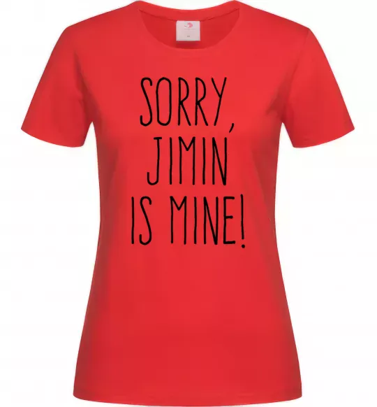 Жіноча футболка Sorry Jimin is mine Червоний фото