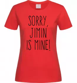 Женская футболка Sorry Jimin is mine Красный фото