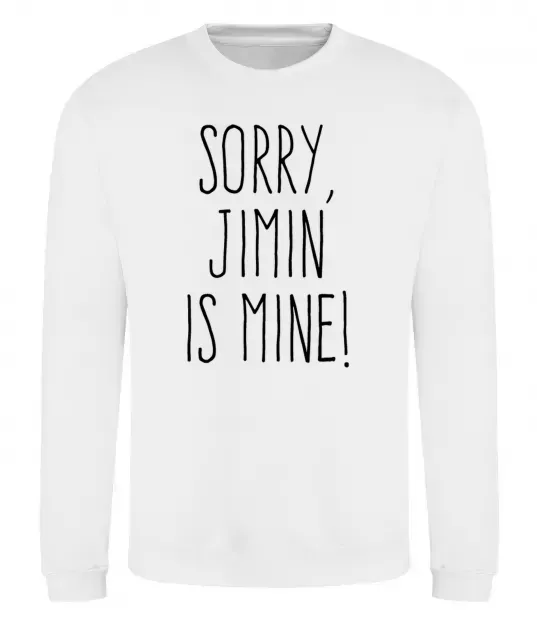 Свитшот Sorry Jimin is mine Белый фото