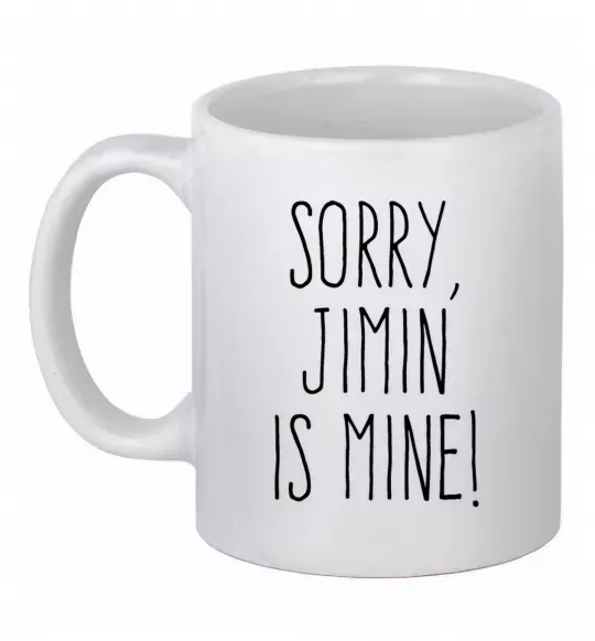 Чашка керамічна Sorry Jimin is mine Білий фото