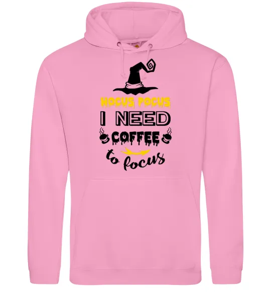 Чоловіча толстовка (худі) I need coffee to focus Рожевий фото