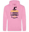 Чоловіча толстовка (худі) I need coffee to focus Рожевий фото