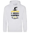 Женская толстовка (худи) I need coffee to focus Серый меланж фото