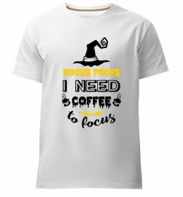 Мужская премиум футболка I need coffee to focus
