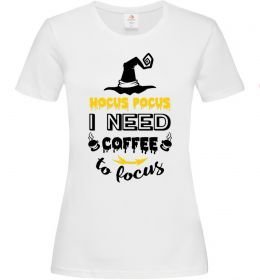 Женская футболка I need coffee to focus
