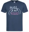 Чоловіча футболка Hugs and kisses Темно-синій Чоловіча футболка Hugs and kisses Темно-синій фото