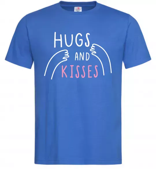 Чоловіча футболка Hugs and kisses Яскраво-синій фото