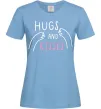 Женская футболка Hugs and kisses Голубой Женская футболка Hugs and kisses Голубой фото