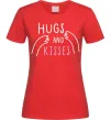 Женская футболка Hugs and kisses Красный Женская футболка Hugs and kisses Красный фото