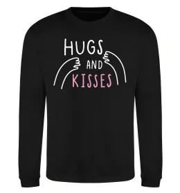 Свитшот Hugs and kisses Черный фото