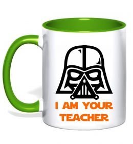 Чашка з кольоровою ручкою I'm your teacher Чашка з кольоровою ручкою I'm your teacher