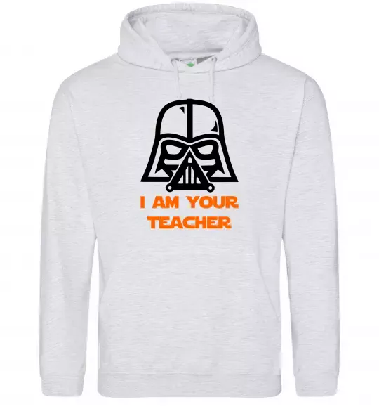 Женская толстовка (худи) I'm your teacher Серый меланж фото