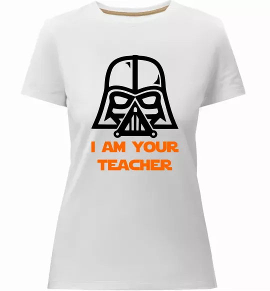 Жіноча преміум футболка I'm your teacher Білий фото