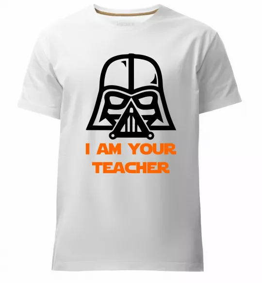 Чоловіча преміум футболка I'm your teacher Білий фото