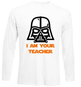 Лонгслів Teacher super hero Білий фото Лонгслів Teacher super hero Білий фото