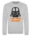 Свитшот I'm your teacher Серый меланж фото