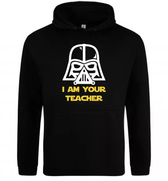 Мужская толстовка (худи) I'm your teacher Черный фото