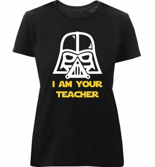 Жіноча преміум футболка I'm your teacher Чорний фото