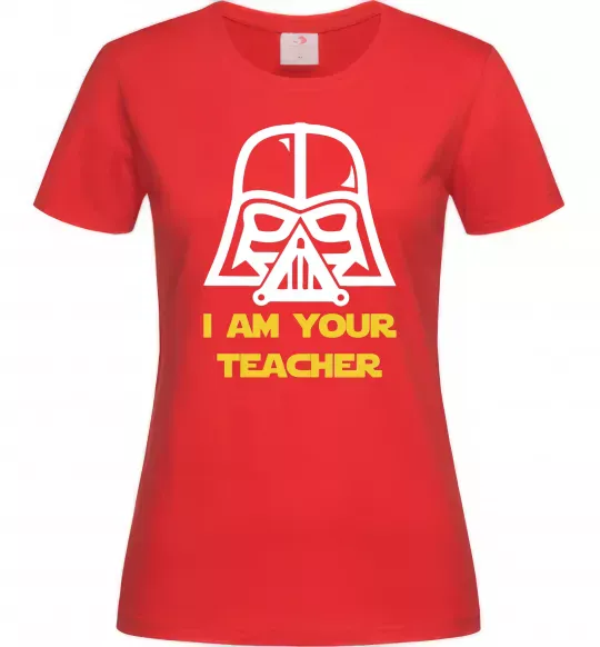 Женская футболка I'm your teacher Красный фото