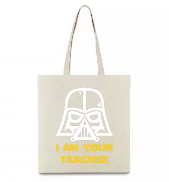 Еко-сумка I'm your teacher Бежевий фото