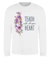 Світшот Teach with all your heart Білий фото