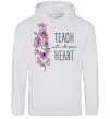 Жіноча толстовка (худі) Teach with all your heart Сірий меланж Жіноча толстовка (худі) Teach with all your heart Сірий меланж фото