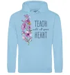 Жіноча толстовка (худі) Teach with all your heart Блакитний фото