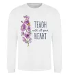 Світшот Teach with all your heart Білий фото