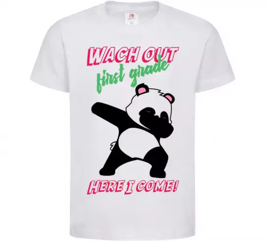 Детская футболка Wach out first grade here i come Белый фото