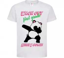Детская футболка Wach out first grade here i come Белый фото
