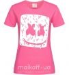 Жіноча футболка Marshmello hot Яскраво-рожевий фото
