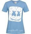 Женская футболка Marshmello hot Голубой фото