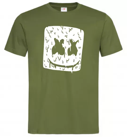 Мужская футболка Marshmello hot Оливковый фото