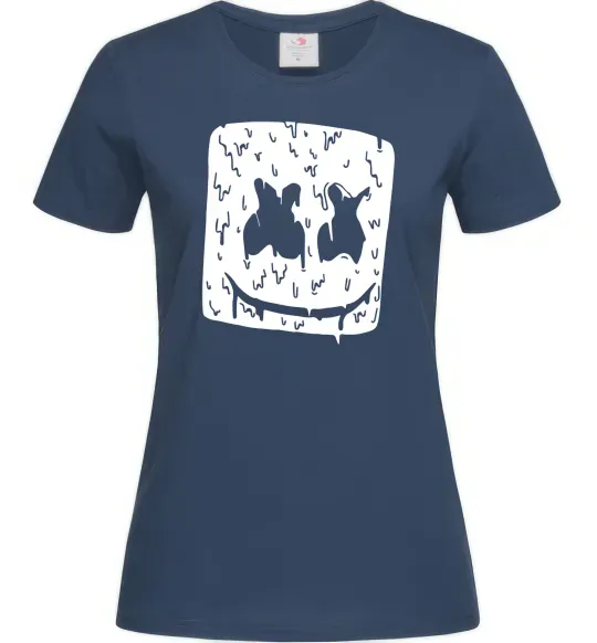 Женская футболка Marshmello hot Темно-синий фото