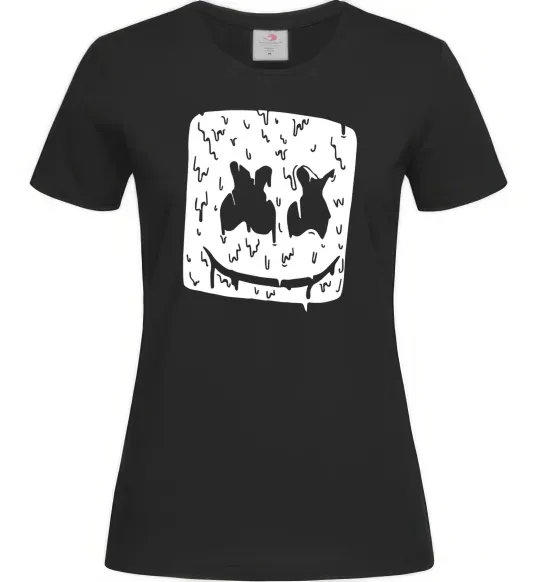 Женская футболка Marshmello hot Черный фото