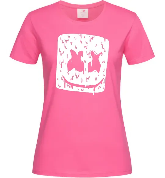 Женская футболка Marshmello hot Ярко-розовый фото