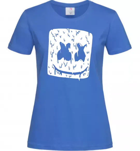 Женская футболка Marshmello hot Ярко-синий фото