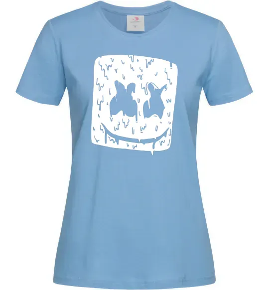 Женская футболка Marshmello hot Голубой фото