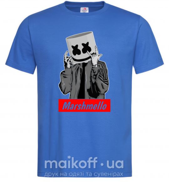Мужская футболка Marshmello cool Ярко-синий фото