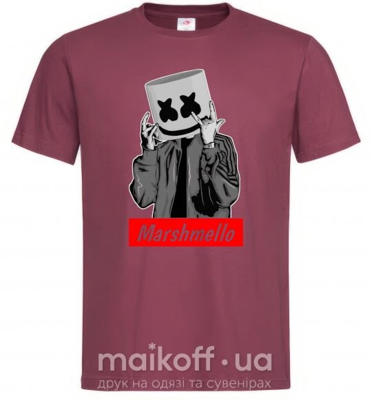 Чоловіча футболка Marshmello cool Бордовий фото