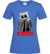 Жіноча футболка Marshmello cool Яскраво-синій фото
