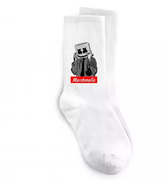 Шкарпетки Marshmello cool Білий фото
