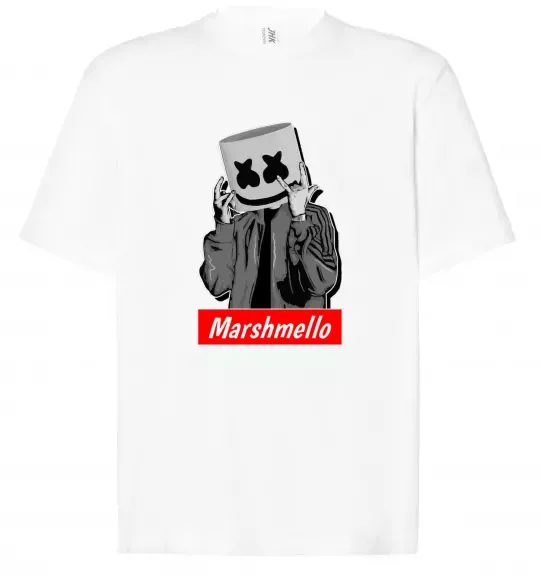 Футболка Оверсайз Marshmello cool Белый фото