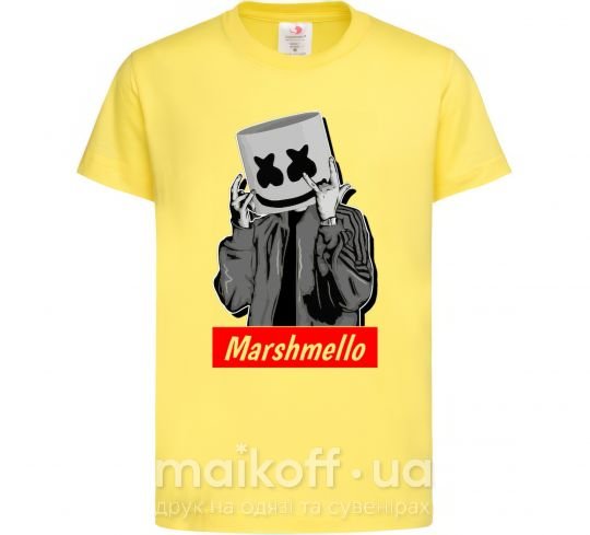 Дитяча футболка Marshmello cool Лимонний фото