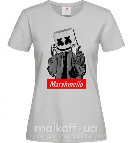 Жіноча футболка Marshmello cool Сірий фото