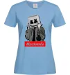Жіноча футболка Marshmello cool Блакитний фото