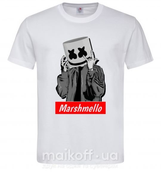 Мужская футболка Marshmello cool Белый фото